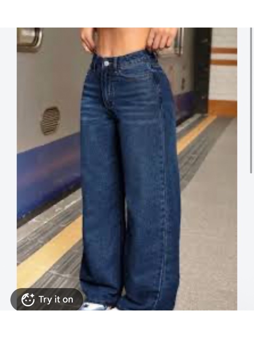 BCBGeneration High Rise Wide Leg baggy y2k grunge frayed hem distressed Jeans 27
